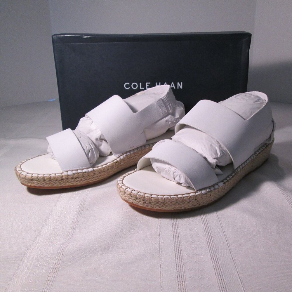 Cole Haan CloudFeel Leather Espadrille Sandals 11M - Picture 7 of 12